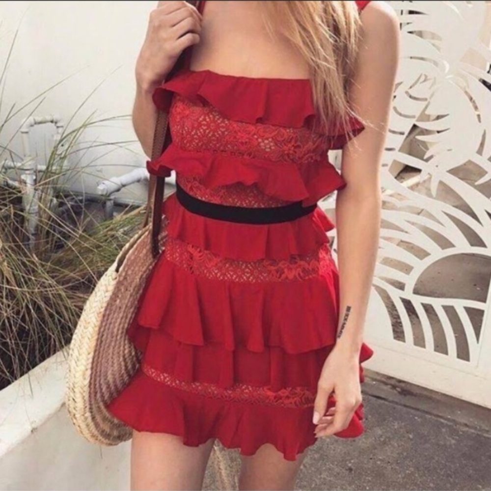 SOLD- For love and lemons red dress